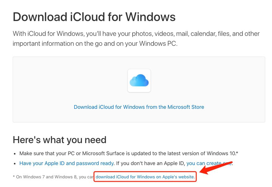 download-iCloud-for-Windows-on-Apples-website download iCloud for Windows